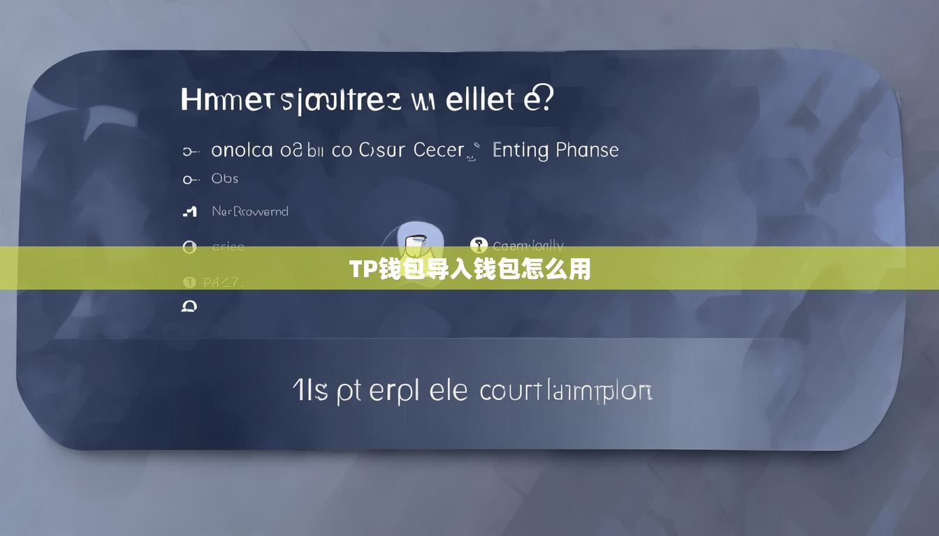 TP钱包导入钱包怎么用